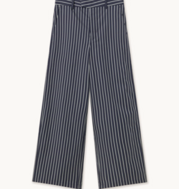 The Tiny Big Sister Broek 'Striped Twill' - Navy - The Tiny Big Sister