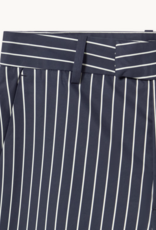 The Tiny Big Sister Broek 'Striped Twill' - Navy - The Tiny Big Sister