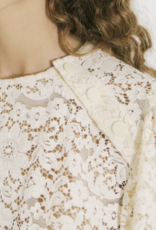 The Tiny Big Sister Blouse Lace  'Buttoned' - Light Cream - The Tiny Big Sister