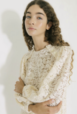 The Tiny Big Sister Blouse Lace  'Buttoned' - Light Cream - The Tiny Big Sister