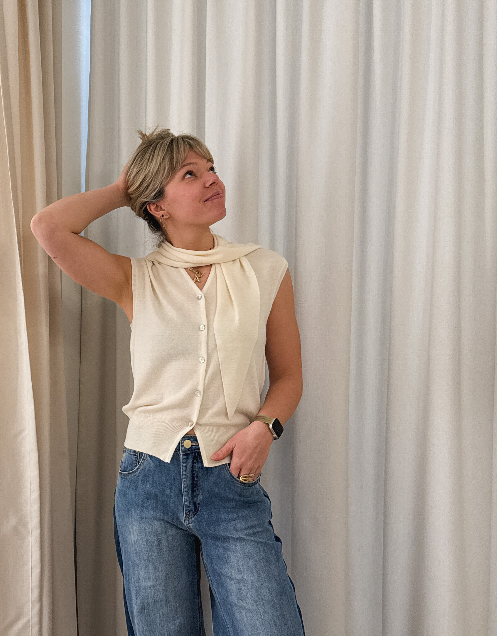 Orfeo - LMK Gilet 'Nalani' - Ecru - Orfeo