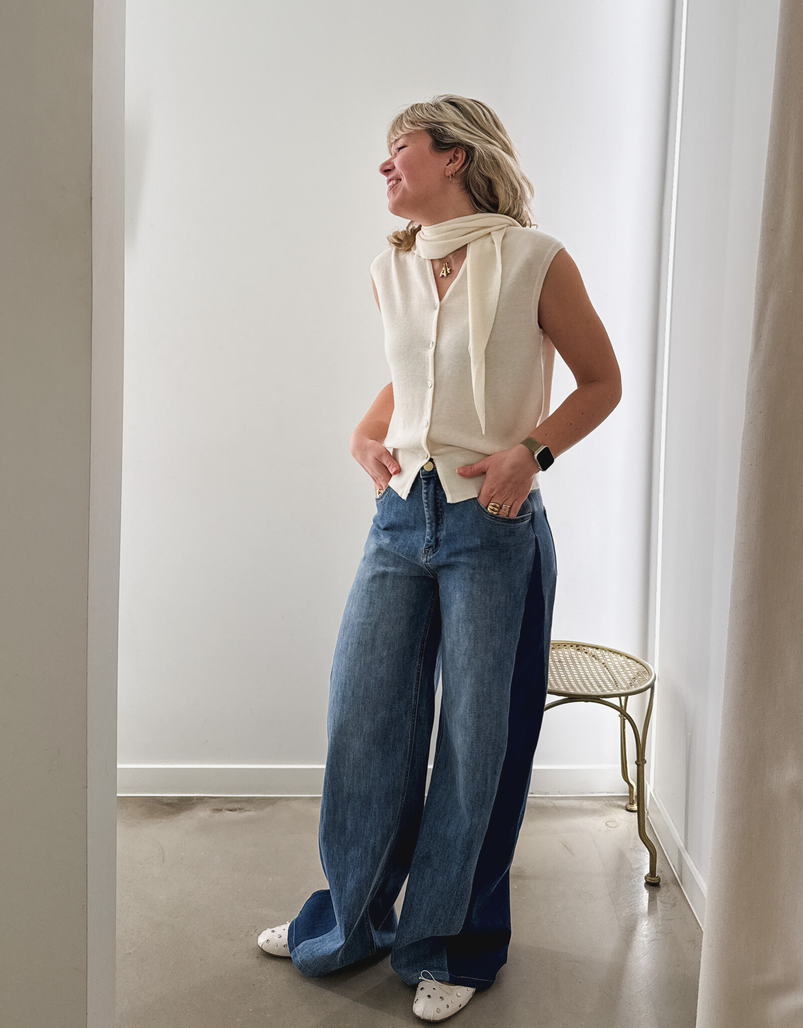 Orfeo - LMK Gilet 'Nalani' - Ecru - Orfeo