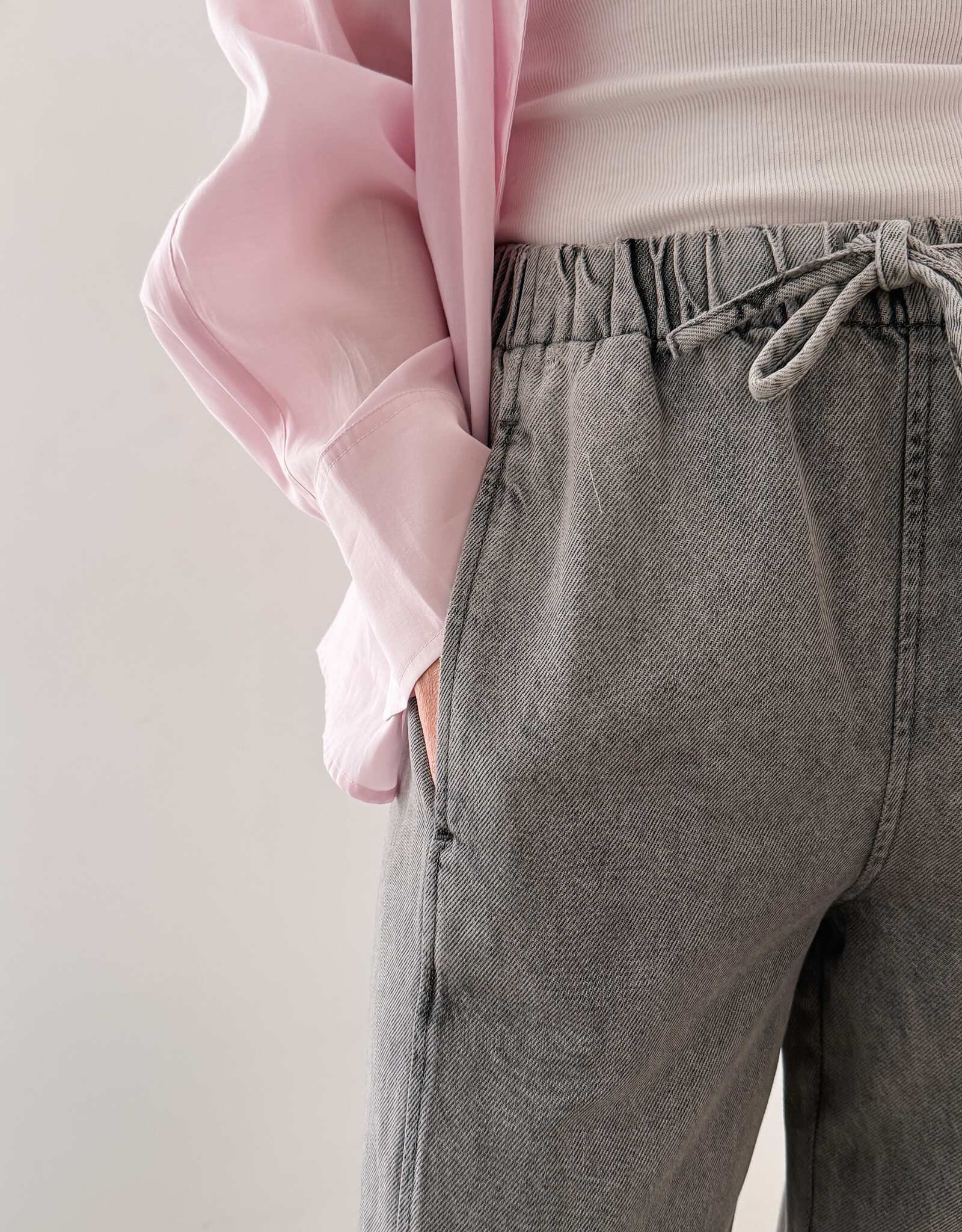 Withblack Jeans Wide 'Penelope' - Spring Grey - Withblack