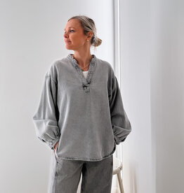 Withblack Blouse 'Penelope' - Spring Grey - Withblack