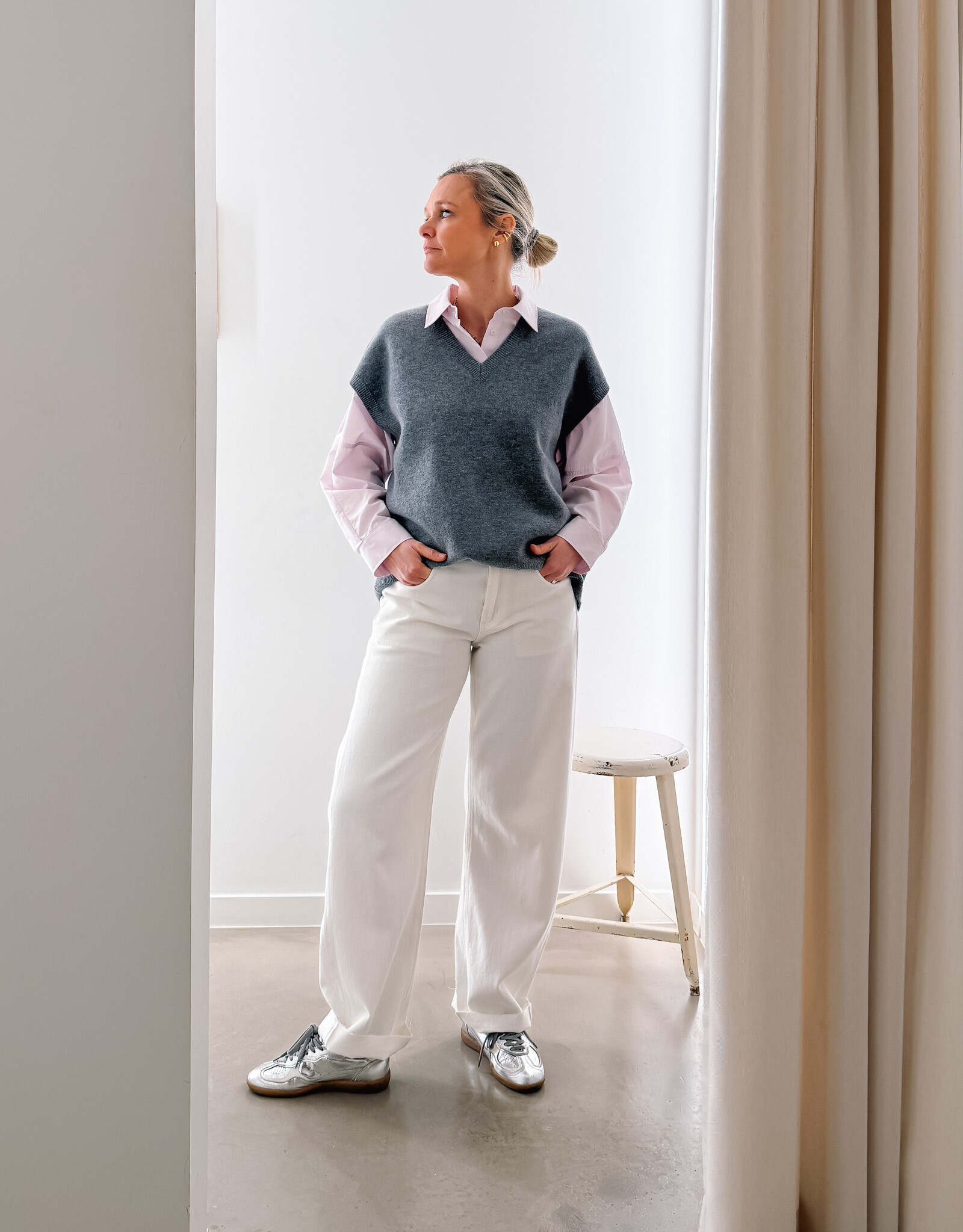 Withblack Jeans Barrel 'Peyton Gala' - White - Withblack