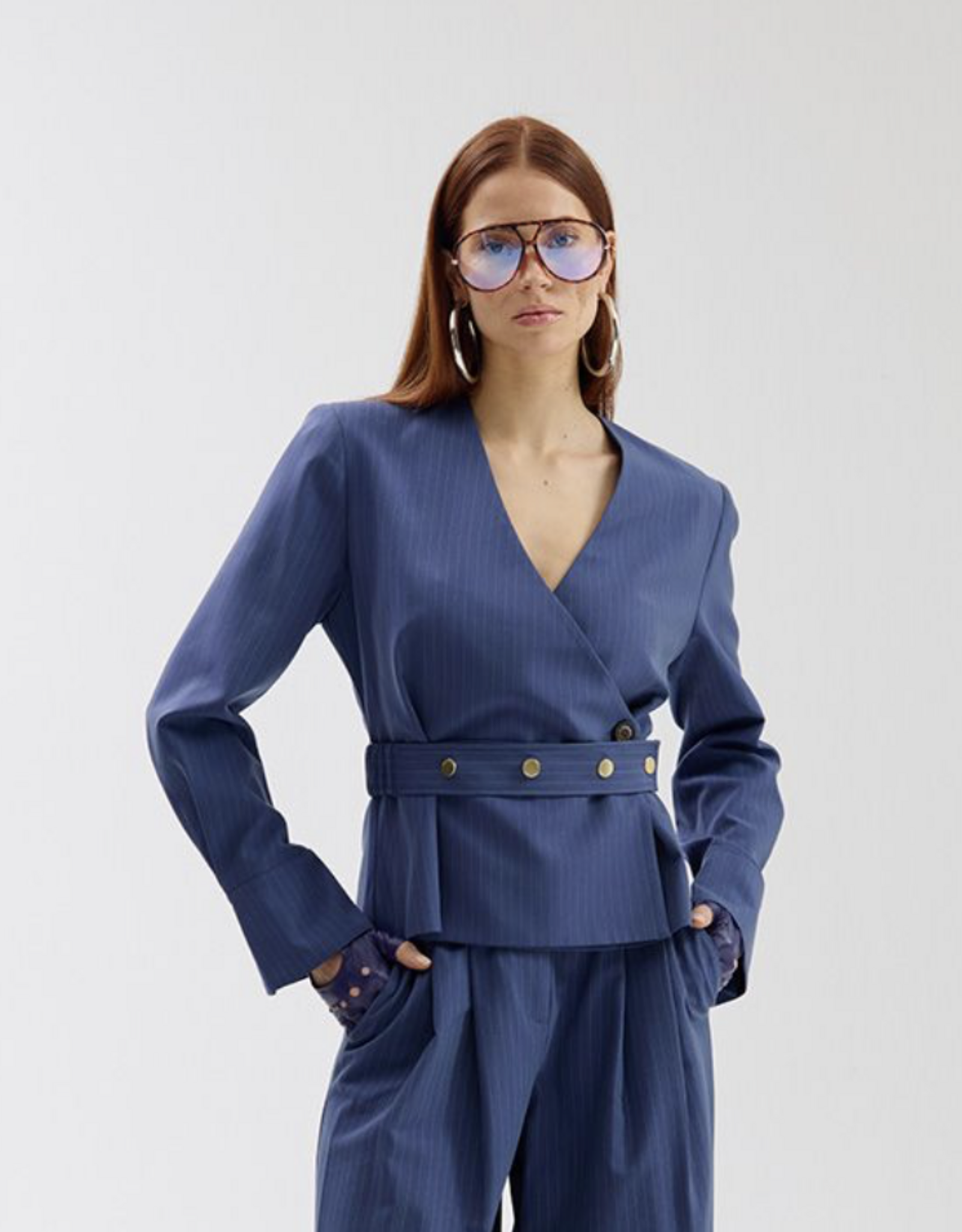 Harper&Yve Blazer 'Lida' - Blue Stripe - Harper&Yve