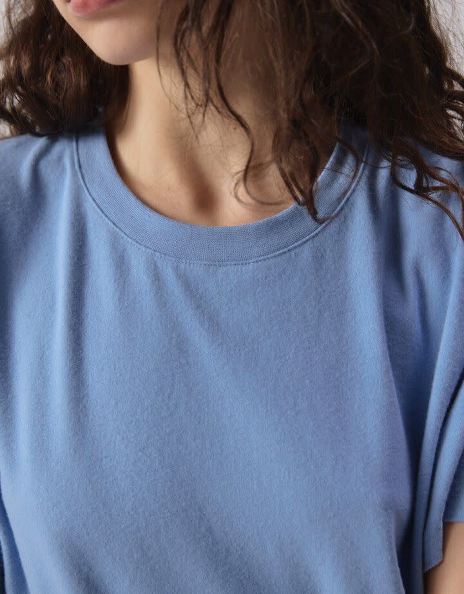 American Vintage T- Shirt Korte Mouw  'Ypawood' - Bleu Chine  - Ypa02G -  American Vintage