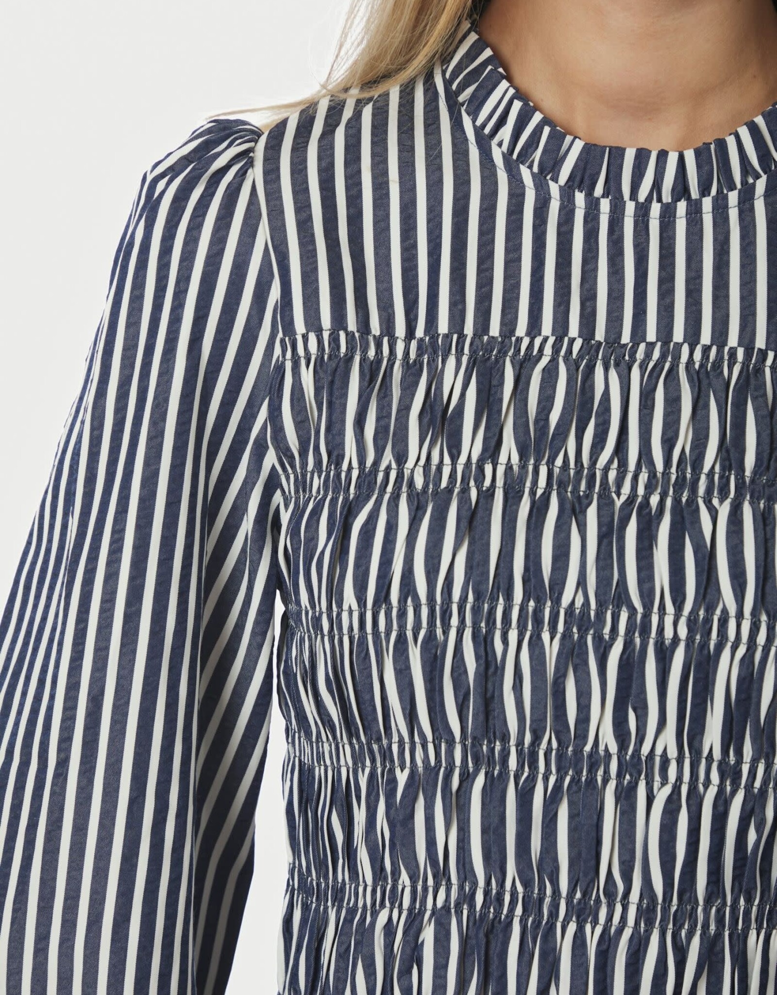 Blouse Big Stripe 'Possa' - Navy - Neo Noir