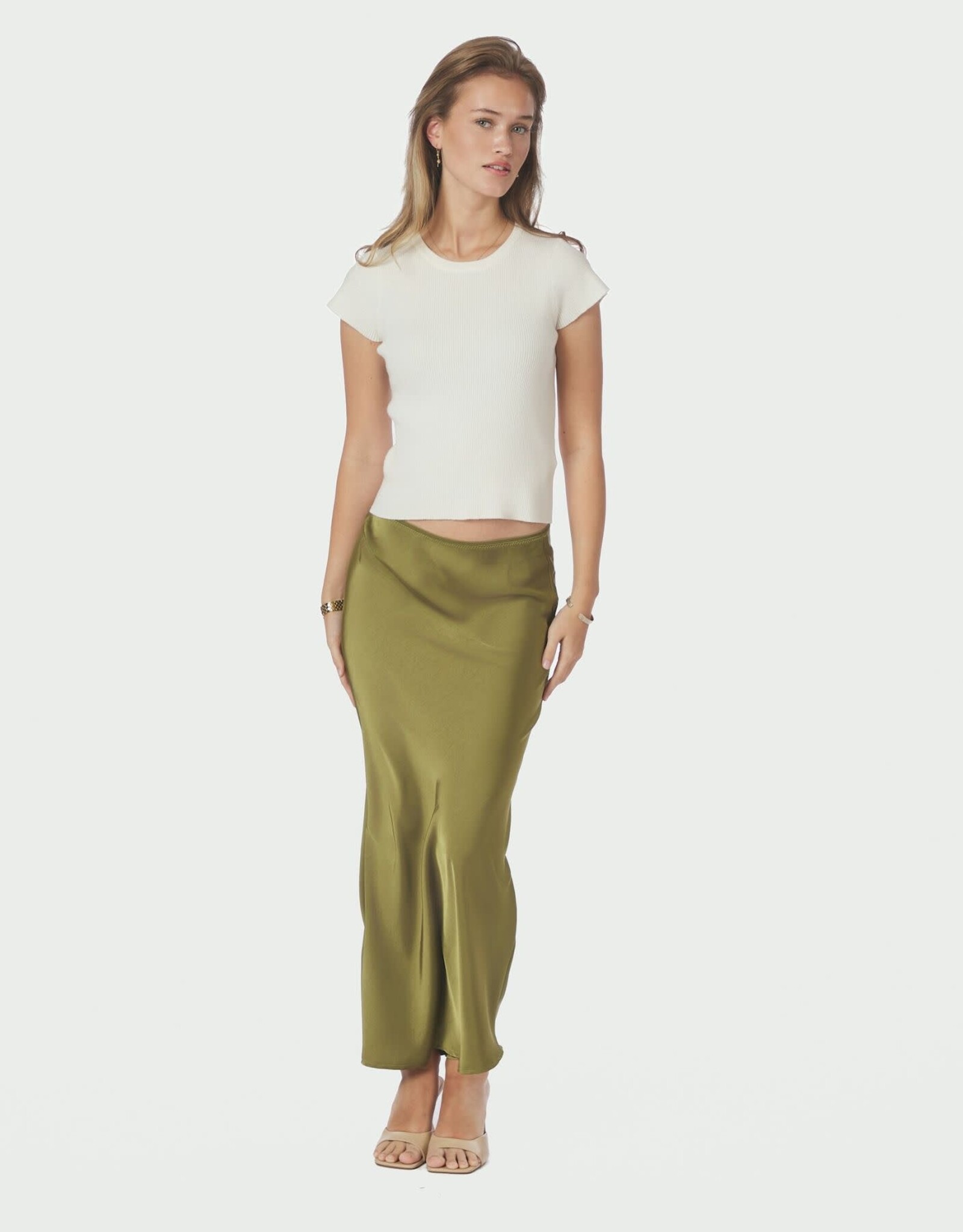 Rok Heavy Sateen 'Vicky' - Sage Green - Neo Noir