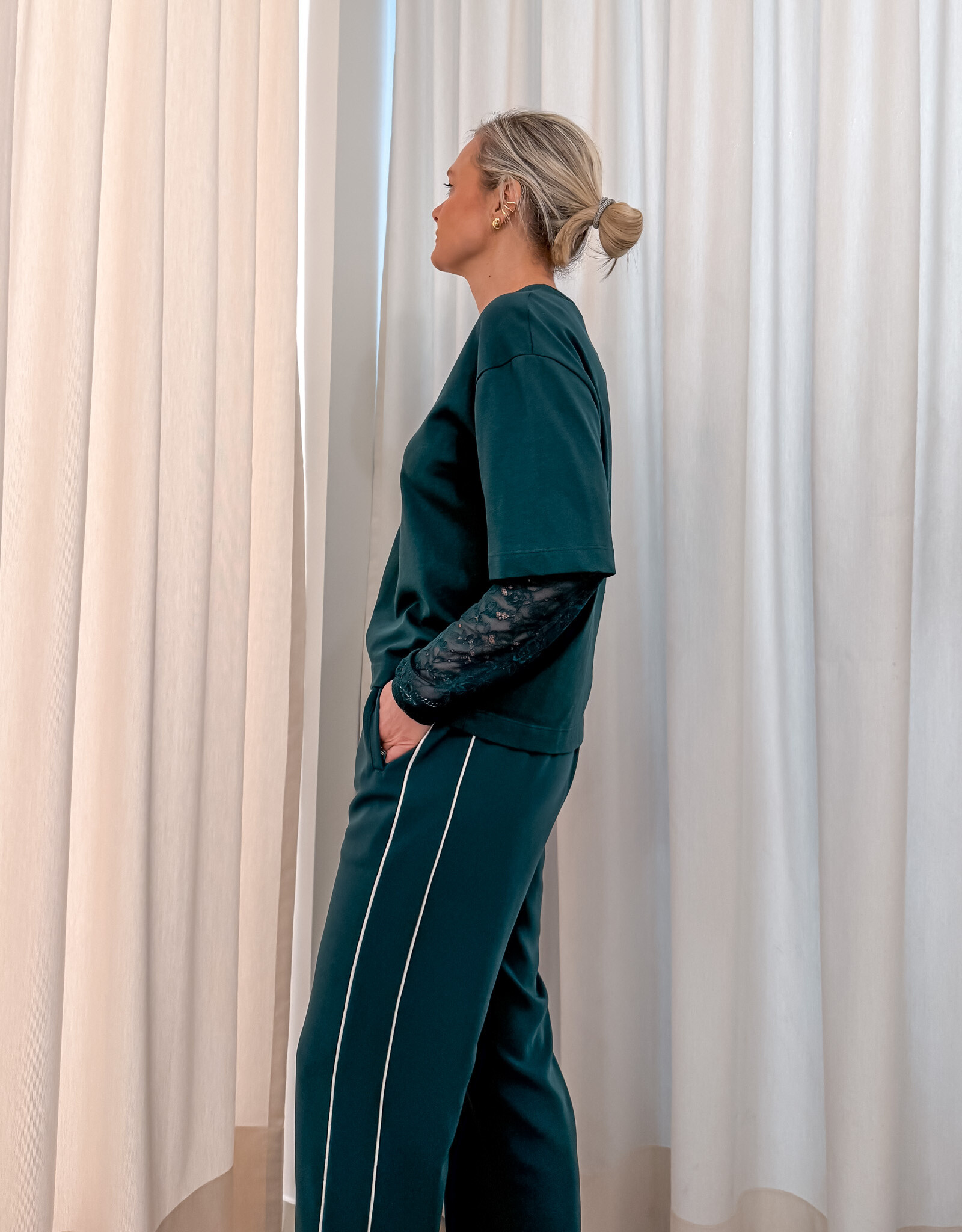 Catwalk Junkie Broek 'Tracksuit' -  Sea Moss - Catwalk Junkie