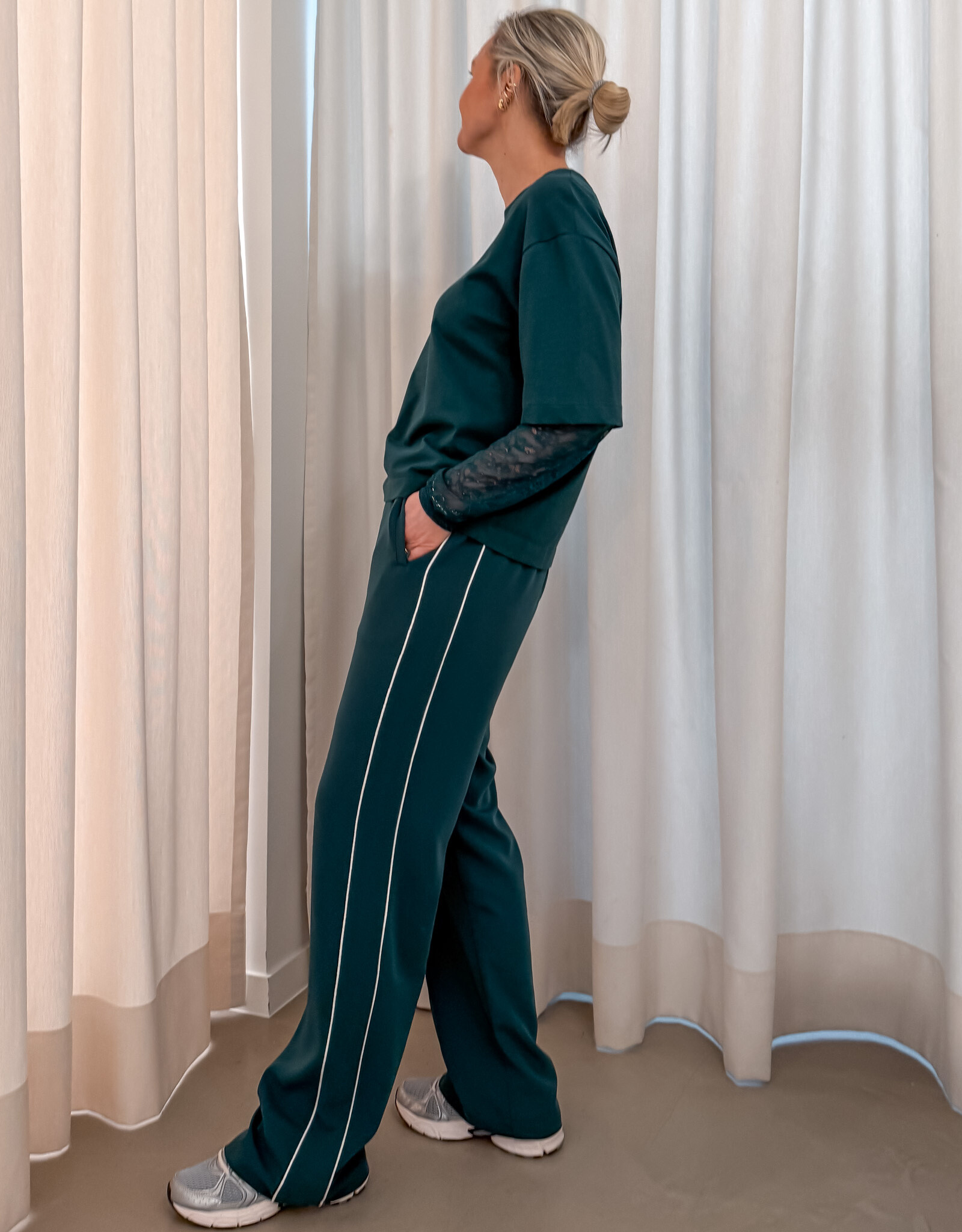 Catwalk Junkie Broek 'Tracksuit' -  Sea Moss - Catwalk Junkie