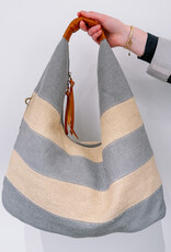 The Golden House Dodi Shoulder Bag 'Tine' - Beige/Light Blue