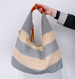 The Golden House Dodi Shoulder Bag 'Tine' - Beige/Light Blue