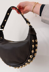 The Golden House - Giul Handtas Studs 'Ine' - Chocolat