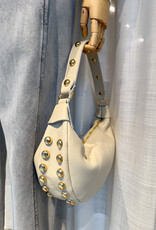 The Golden House - Giul Handtas Studs 'Ine' - Beige