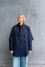 The Golden House Paris Blazer Short Sleeve 'Pauline' - Navy