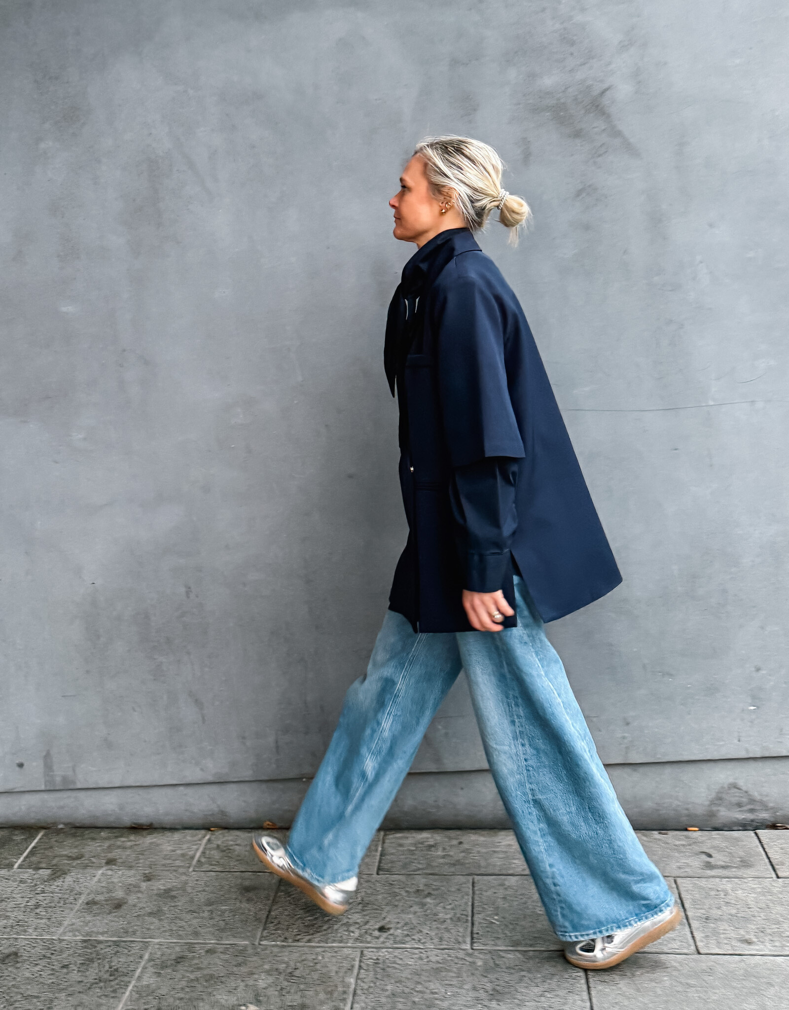 The Golden House Paris Blazer Short Sleeve 'Pauline' - Navy