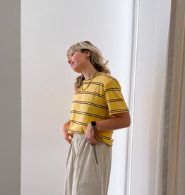 The Golden House - Garc T-Shirt Stripe 'Addie' - Yellow - One Size