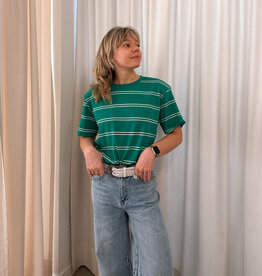 The Golden House - Garc T-Shirt Stripe 'Addie' - Green - One Size