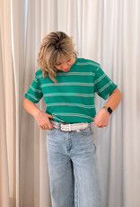 The Golden House - Garc T-Shirt Stripe 'Addie' - Green - One Size