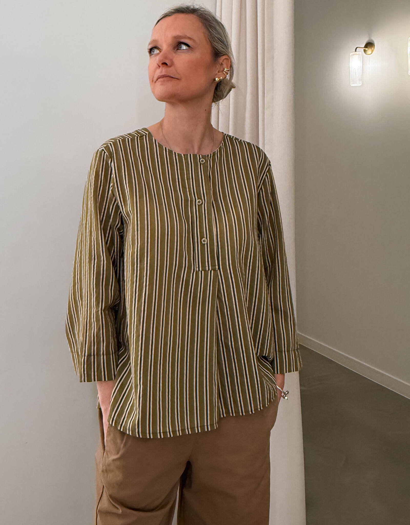 The Golden House Joh Blouse 'Friedl' - Kaki