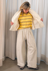 The Golden House Joh Waistcoat 'Feike' - Ecru  - One Size