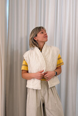 The Golden House Joh Waistcoat 'Feike' - Ecru  - One Size