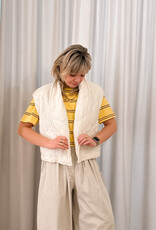 The Golden House Joh Waistcoat 'Feike' - Ecru  - One Size