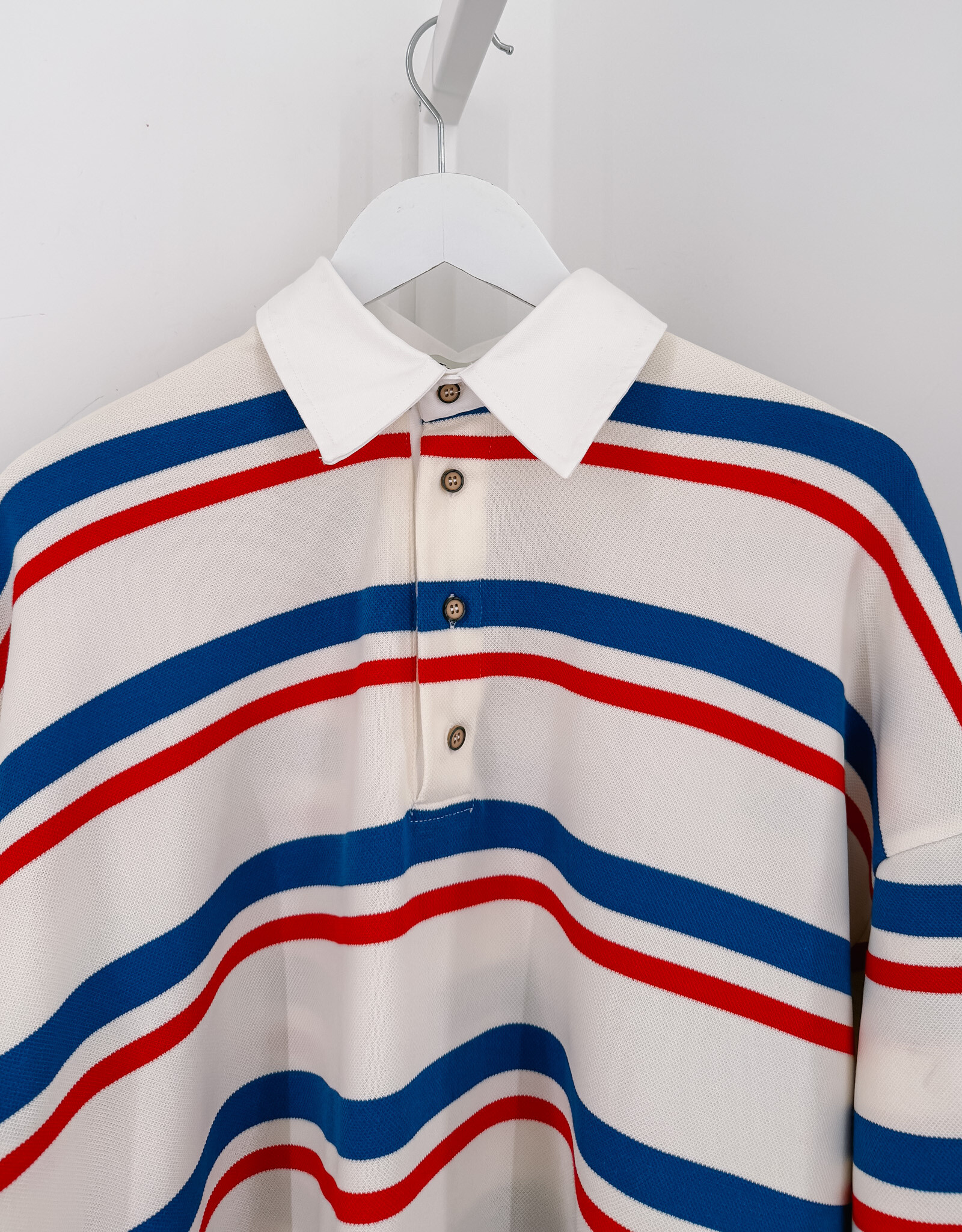 The Golden House Joh Polo Stripe Long Sleeve 'Alicia' - Red/Blue  - One Size