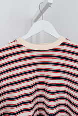 The Golden House Joh T-Shirt Stripe Long Sleeve  'Alexine' - Navy  - One Size