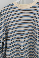 The Golden House Joh T-Shirt Stripe Long Sleeve  'Alexine' - Light Blue  - One Size