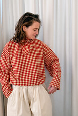 The Golden House Joh Blouse Check 'Alison' - Burgundy  - One Size