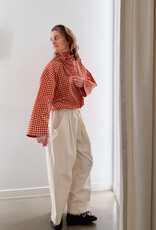 The Golden House Joh Blouse Check 'Alison' - Burgundy  - One Size