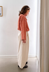 The Golden House Joh Blouse Check 'Alison' - Burgundy  - One Size