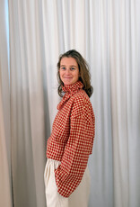 The Golden House Joh Blouse Check 'Alison' - Burgundy  - One Size