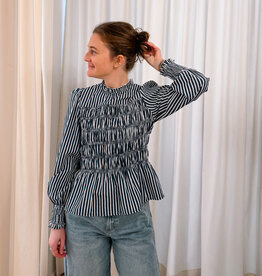 Blouse Big Stripe 'Possa' - Navy - Neo Noir