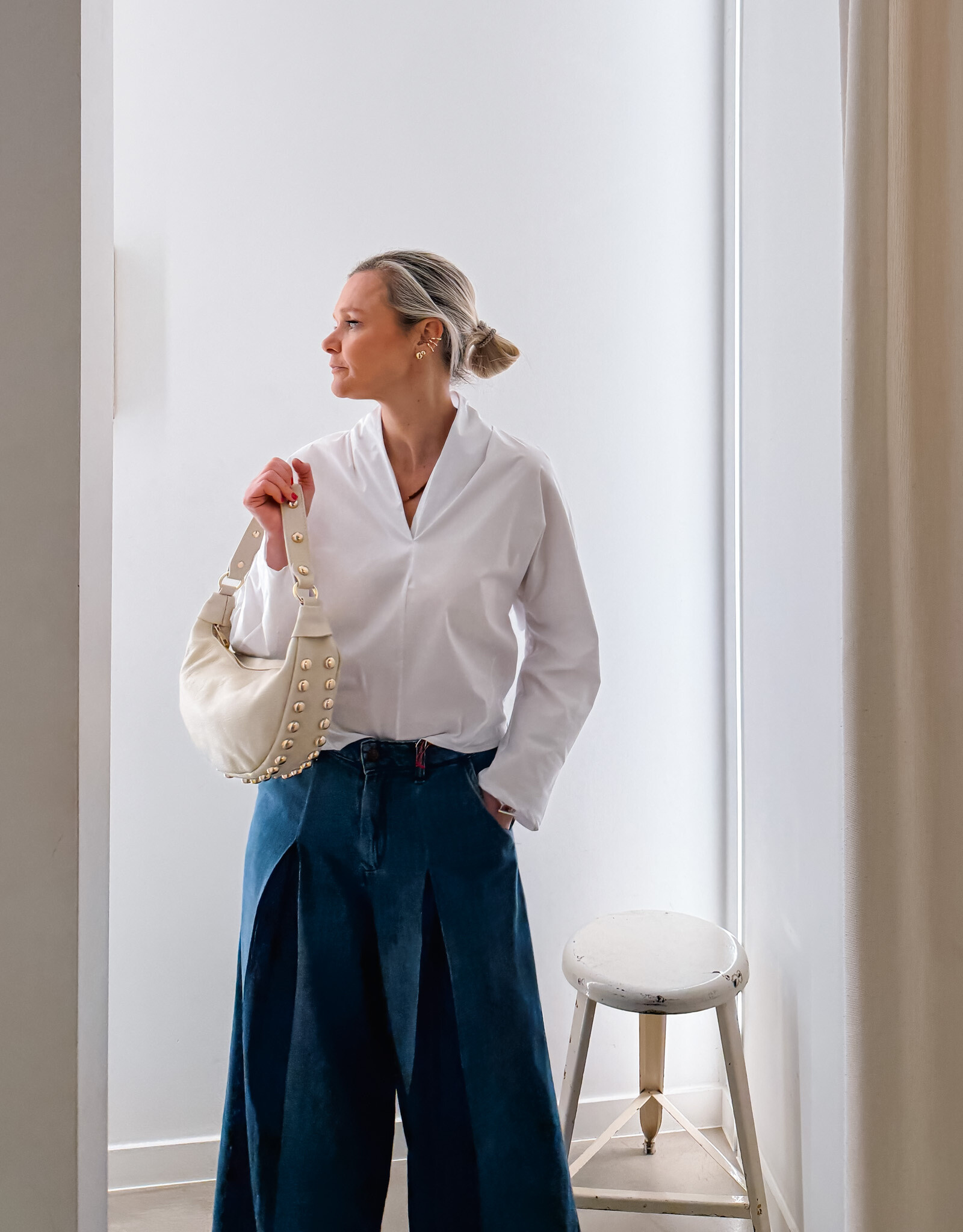 The Golden House - Garc Blouse Popeline 'Roza' - White - One Size