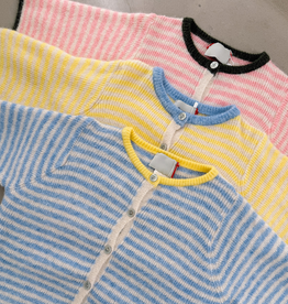 The Golden House Joh Cardigan Stripe 'Lucie' - Light Blue  - One Size