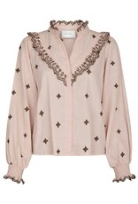Blouse 'Degas' - Dusty Rose/Brown - Neo Noir