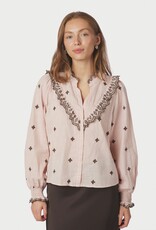 Blouse 'Degas' - Dusty Rose/Brown - Neo Noir