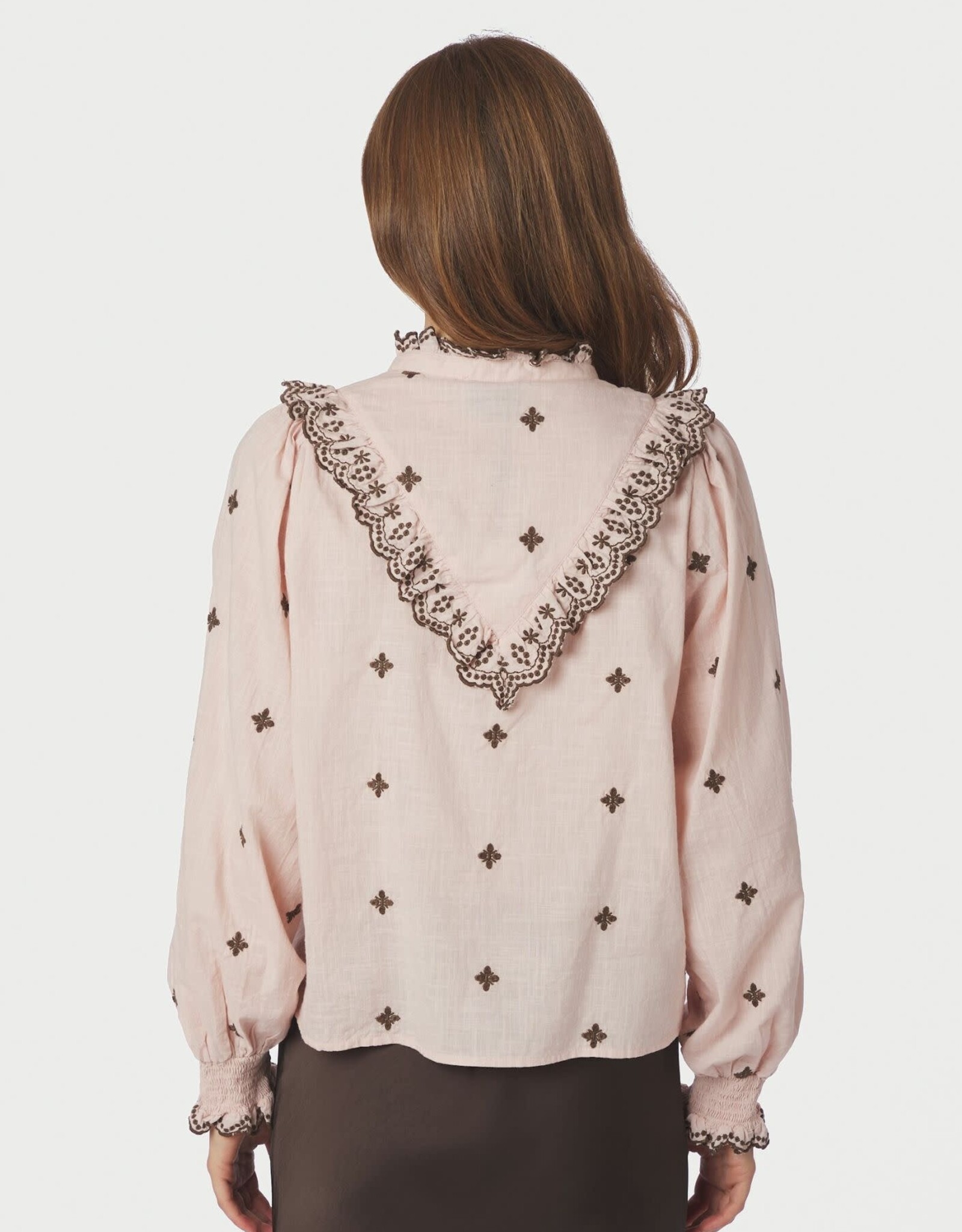 Blouse 'Degas' - Dusty Rose/Brown - Neo Noir