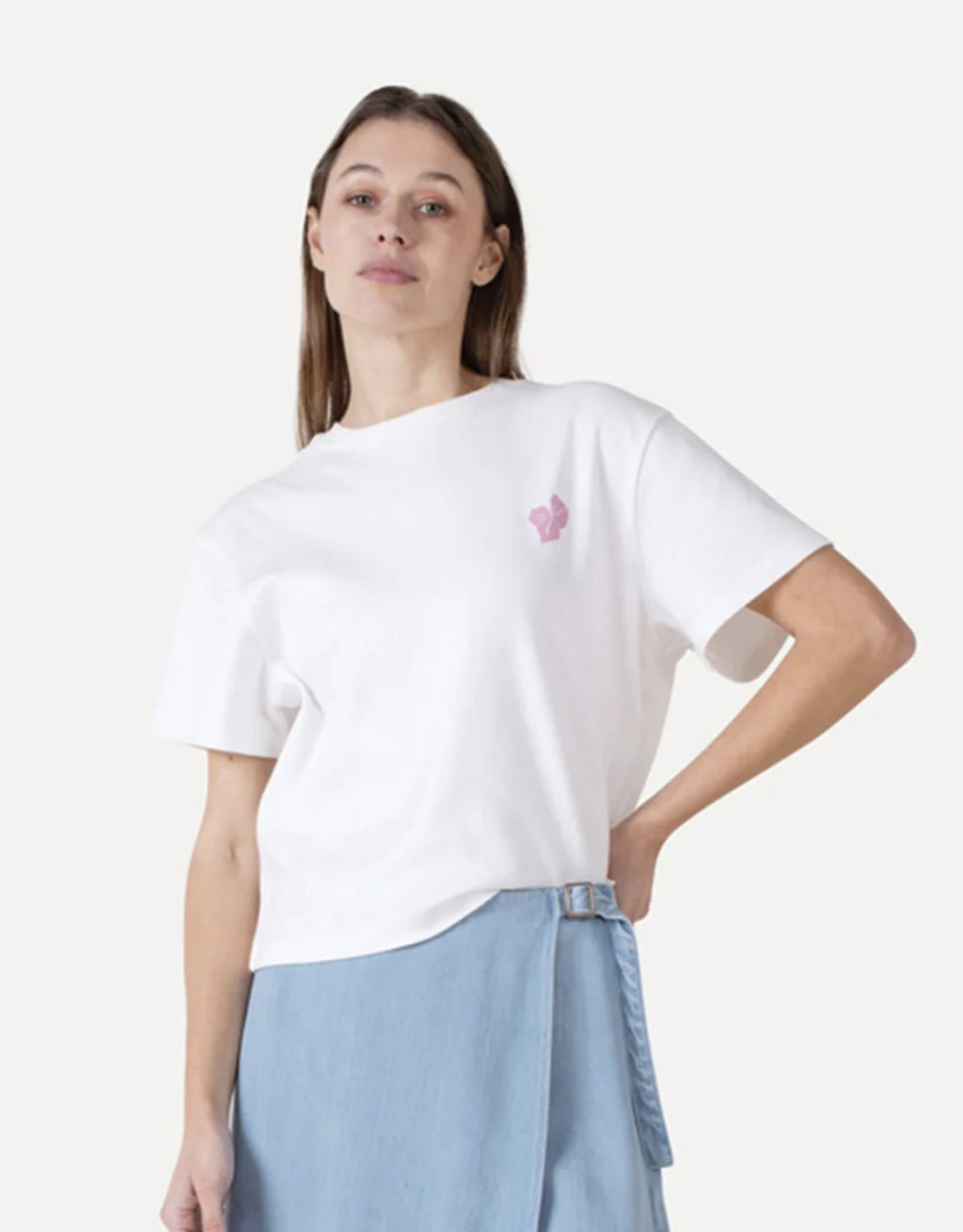 Another Label T-Shirt 'Gina Heart' - Off White - Another-Label