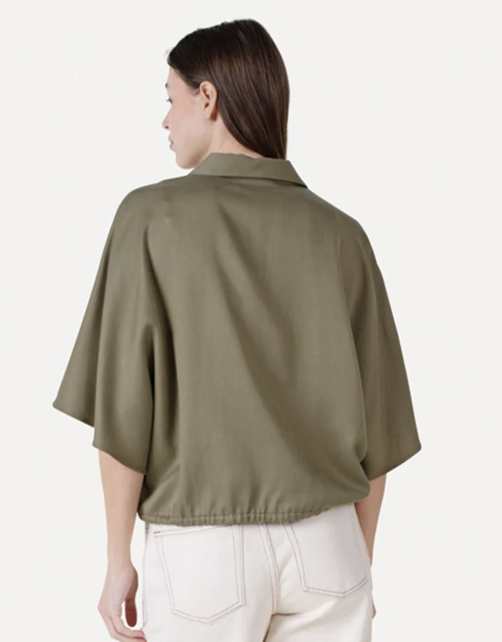 Another Label Blouse 'Rlia' - Martini Olive - Another-Label