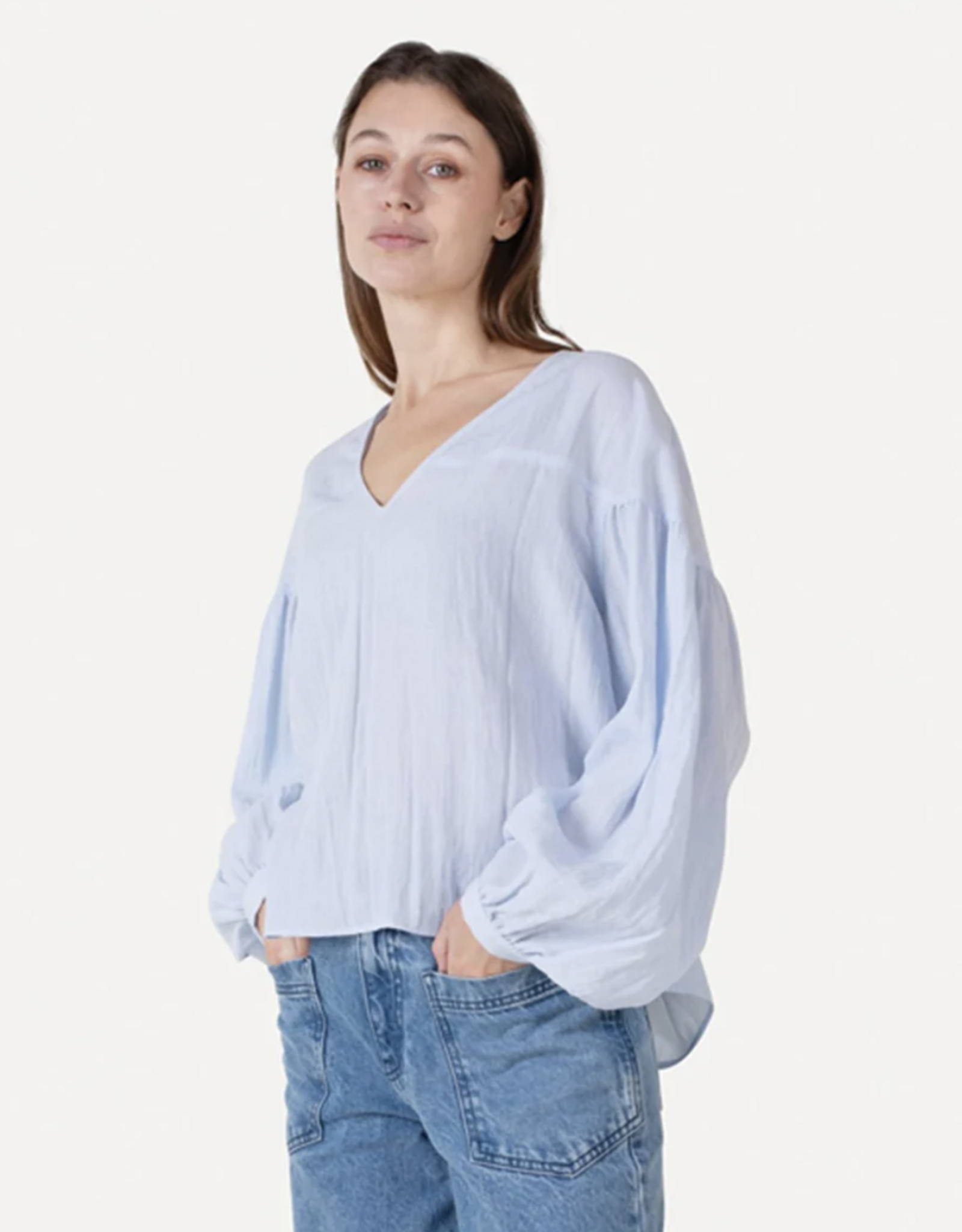 Another Label Blouse 'Florence' - Light Blue - Another-Label