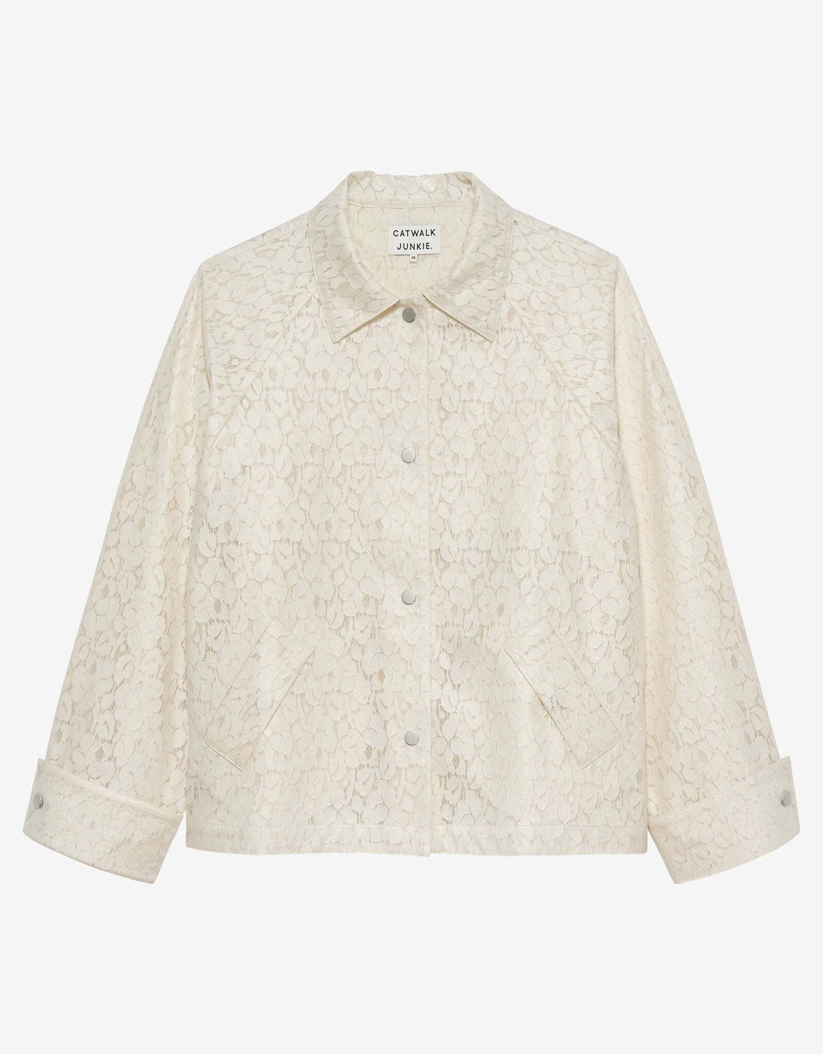 Catwalk Junkie Regenjasje 'Laced' - Ecru - Catwalk Junkie