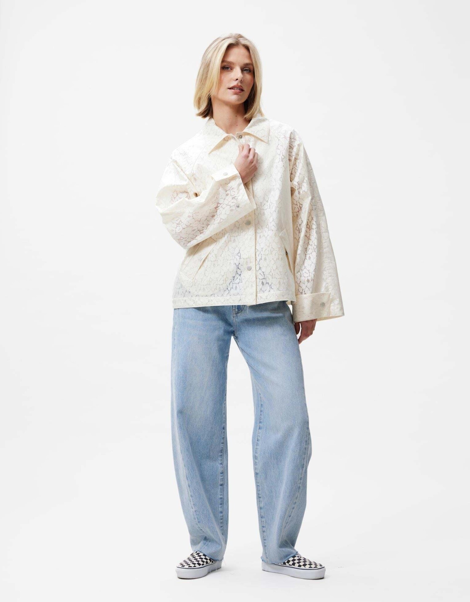 Catwalk Junkie Regenjasje 'Laced' - Ecru - Catwalk Junkie