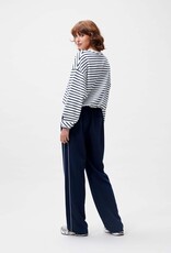 Catwalk Junkie Sweater Striped 'Elastic Hems' - Navy Blazer - Catwalk Junkie
