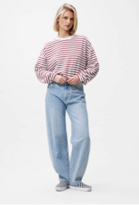 Catwalk Junkie Sweater Striped 'Elastic Hems' - Rhubarb - Catwalk Junkie
