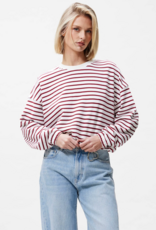 Catwalk Junkie Sweater Striped 'Elastic Hems' - Rhubarb - Catwalk Junkie