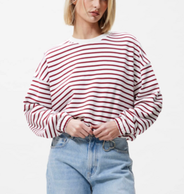 Catwalk Junkie Sweater Striped 'Elastic Hems' - Rhubarb - Catwalk Junkie